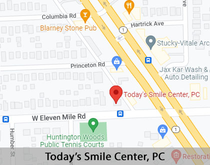 Map image for Dental Center in Berkley, MI